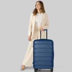 Hot d&n South Dakota 4 Rollen Trolley M 66 cm mit Dehnfalte navy blue