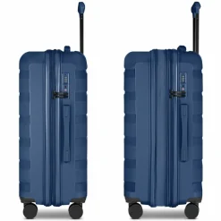 Hot d&n South Dakota 4 Rollen Trolley M 66 cm mit Dehnfalte navy blue