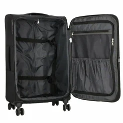 Clearance d&n Travel Line 9504 4 Rollen Kofferset 3-teilig mit Dehnfalte black