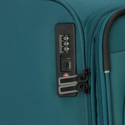 Online d&n Travel Line 9504 4 Rollen Kofferset 3-teilig mit Dehnfalte petrol