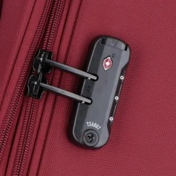 New d&n Travel Line 9704 4 Rollen Kofferset 3-teilig mit Dehnfalte dark red