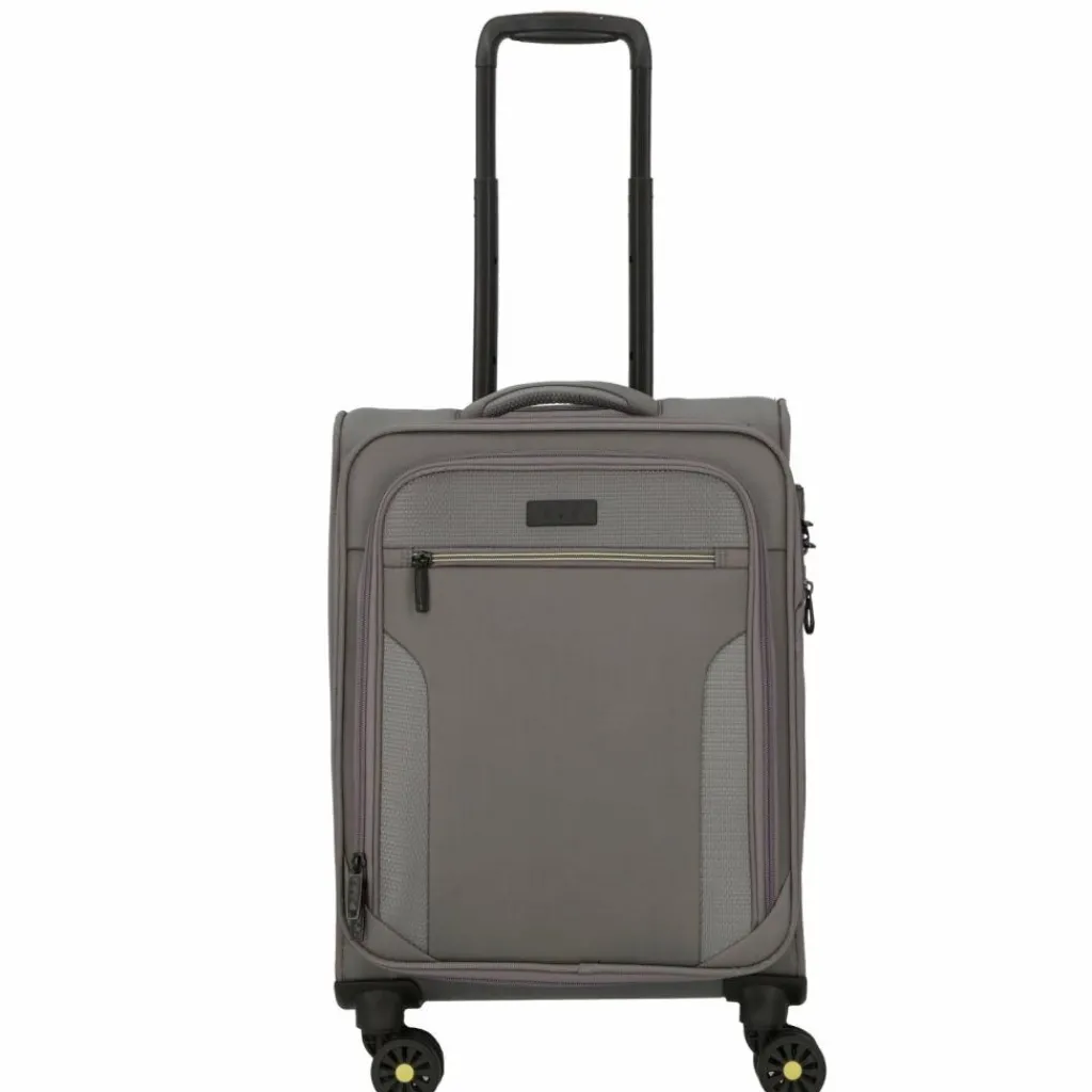 Hot d&n Travel Line 9704 4 Rollen Kabinentrolley S 55 cm mit Dehnfalte grey
