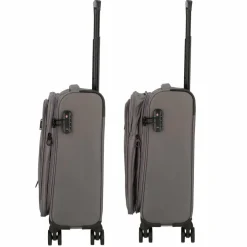 Hot d&n Travel Line 9704 4 Rollen Kabinentrolley S 55 cm mit Dehnfalte grey