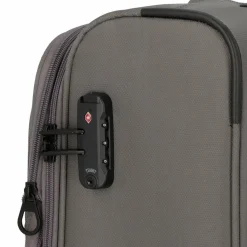 Hot d&n Travel Line 9704 4 Rollen Kabinentrolley S 55 cm mit Dehnfalte grey