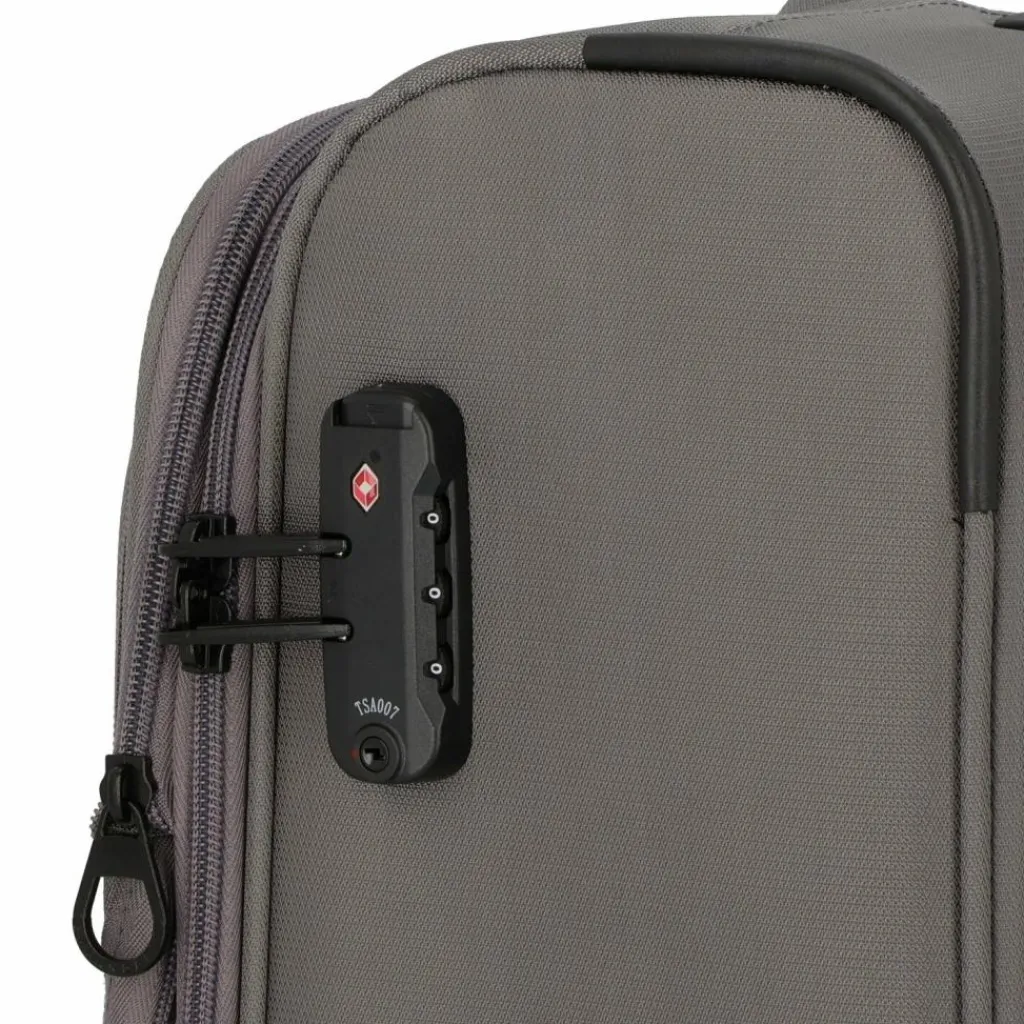 Hot d&n Travel Line 9704 4 Rollen Kabinentrolley S 55 cm mit Dehnfalte grey