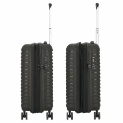 Clearance d&n Travel Line 4500 4 Rollen Kabinentrolley S 55 cm mit Dehnfalte black