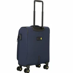 New d&n Travel Line 9704 4 Rollen Kabinentrolley S 55 cm mit Dehnfalte dark blue