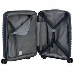 d&n Hartgepäck Kabinengepäck|4-Rollen Kabinentrolleys<Travel Line 4500 4 Rollen Kabinentrolley S 55 cm mit Dehnfalte darkblue