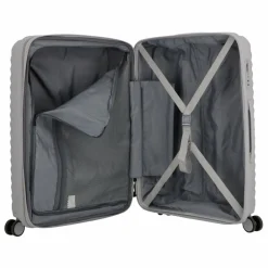 Outlet d&n Travel Line 4500 4 Rollen Kofferset 3-teilig mit Dehnfalte grey