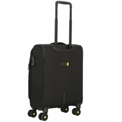 d&n Weichgepäck Kabinengepäck|4-Rollen Kabinentrolleys<Travel Line 9704 4 Rollen Kabinentrolley S 55 cm mit Dehnfalte black
