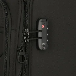 d&n Weichgepäck Kabinengepäck|4-Rollen Kabinentrolleys<Travel Line 9704 4 Rollen Kabinentrolley S 55 cm mit Dehnfalte black