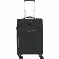 d&n Weichgepäck Kabinengepäck|4-Rollen Kabinentrolleys<Travel Line 9204 4 Rollen Kabinentrolley 55 cm schwarz