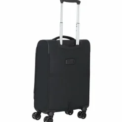d&n Weichgepäck Kabinengepäck|4-Rollen Kabinentrolleys<Travel Line 9204 4 Rollen Kabinentrolley 55 cm schwarz