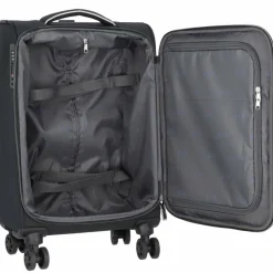 d&n Weichgepäck Kabinengepäck|4-Rollen Kabinentrolleys<Travel Line 9204 4 Rollen Kabinentrolley 55 cm schwarz