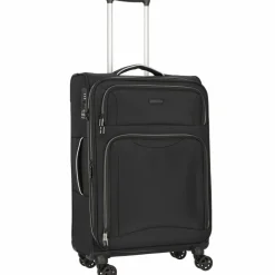 Clearance d&n Travel Line 9204 4 Rollen Kofferset 3-teilig mit Dehnfalte schwarz