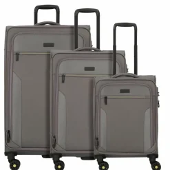 Sale d&n Travel Line 9704 4 Rollen Kofferset 3-teilig mit Dehnfalte grey