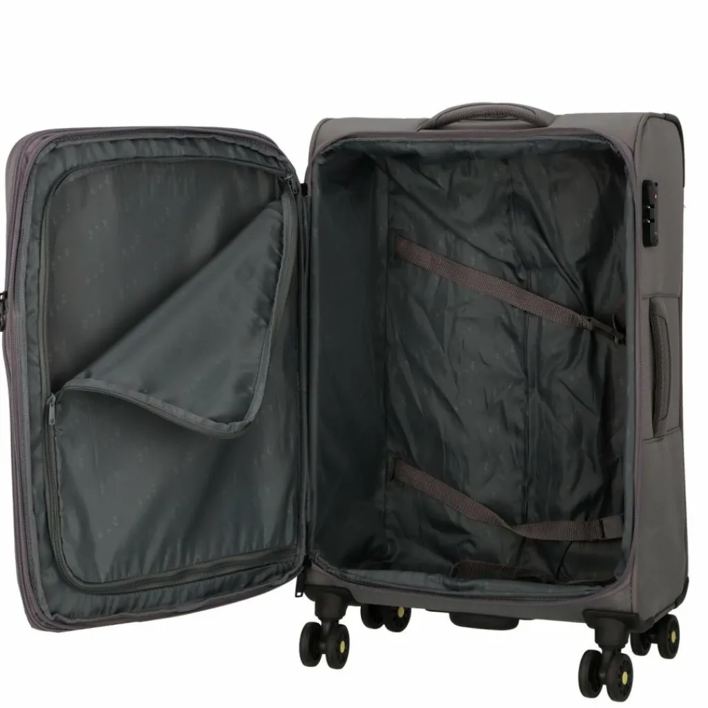 Sale d&n Travel Line 9704 4 Rollen Kofferset 3-teilig mit Dehnfalte grey