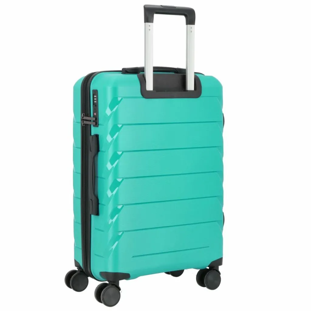 d&n Hartgepäck|4-Rollen Koffer<Travel Line 4100 4 Rollen Trolley M 64 cm petrol
