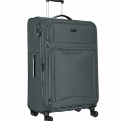 Hot d&n Travel Line 9204 4 Rollen Trolley L 76 cm mit Dehnfalte grau