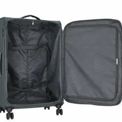 Hot d&n Travel Line 9204 4 Rollen Trolley L 76 cm mit Dehnfalte grau