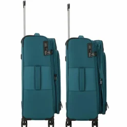 Online d&n Travel Line 9504 4 Rollen Trolley M 67 cm mit Dehnfalte petrol