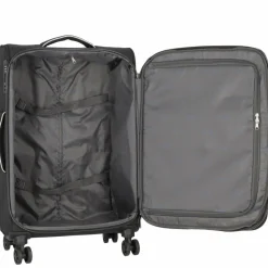Outlet d&n Travel Line 9204 4 Rollen Trolley M 66 cm mit Dehnfalte schwarz
