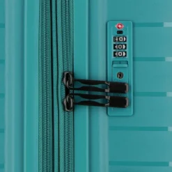 d&n 4-Rollen Koffer|Hartgepäck<Travel Line 4500 4 Rollen Trolley L 75 cm mit Dehnfalte petrol