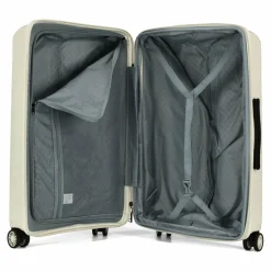 d&n Hartgepäck|4-Rollen Koffer<Travel Line 4700 4 Rollen Trolley 68 cm mit Dehnfalte cream white