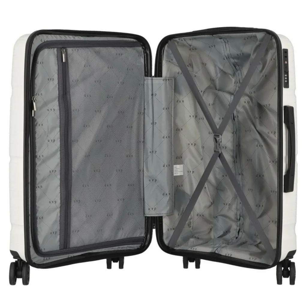 d&n Travel Line 4300 4 Rollen Trolley M 68 cm weiß
