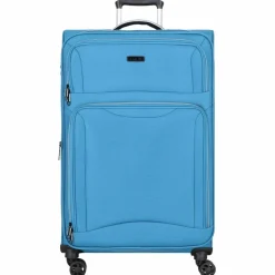 Clearance d&n Travel Line 9204 4 Rollen Trolley L 76 cm mit Dehnfalte blau