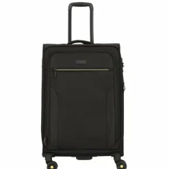 d&n Weichgepäck|4-Rollen Koffer<Travel Line 9704 4 Rollen Trolley M 68 cm mit Dehnfalte black