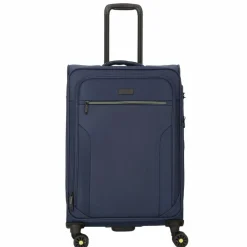 d&n Travel Line 9704 4 Rollen Trolley M 68 cm mit Dehnfalte dark blue