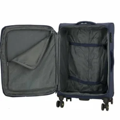 d&n Travel Line 9704 4 Rollen Trolley M 68 cm mit Dehnfalte dark blue