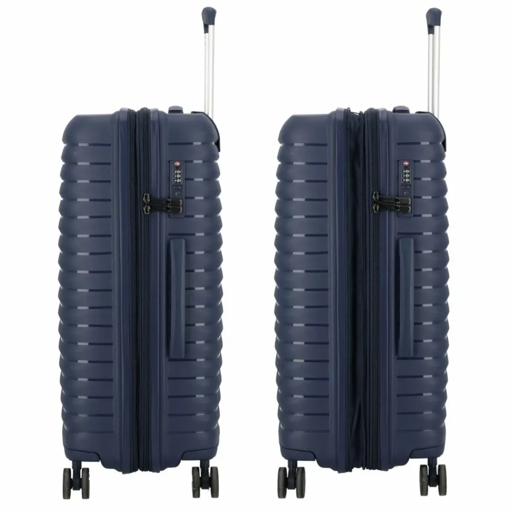 d&n Hartgepäck|4-Rollen Koffer<Travel Line 4500 4 Rollen Trolley M 65 cm mit Dehnfalte darkblue