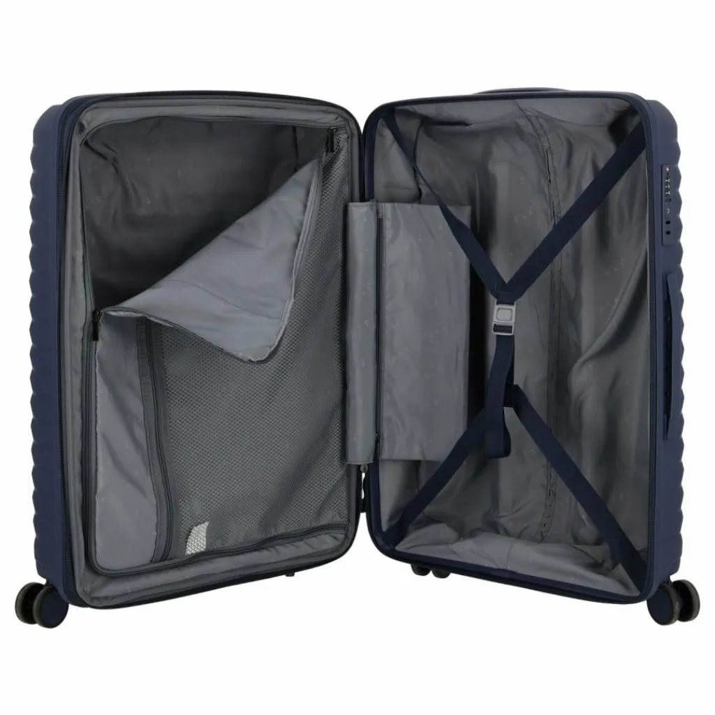 d&n Hartgepäck|4-Rollen Koffer<Travel Line 4500 4 Rollen Trolley M 65 cm mit Dehnfalte darkblue
