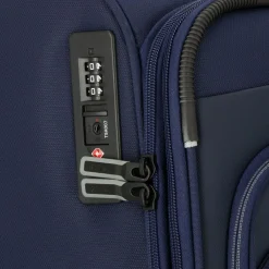 d&n Weichgepäck|4-Rollen Koffer<Travel Line 9504 4 Rollen Trolley M 67 cm mit Dehnfalte navy