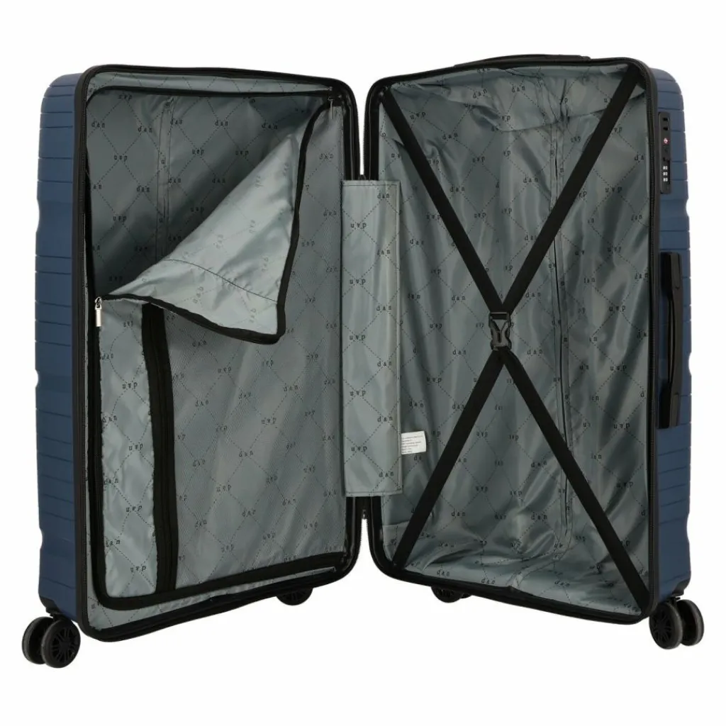 Clearance d&n Travel Line 4300 4 Rollen Trolley L 78 cm dunkelblau