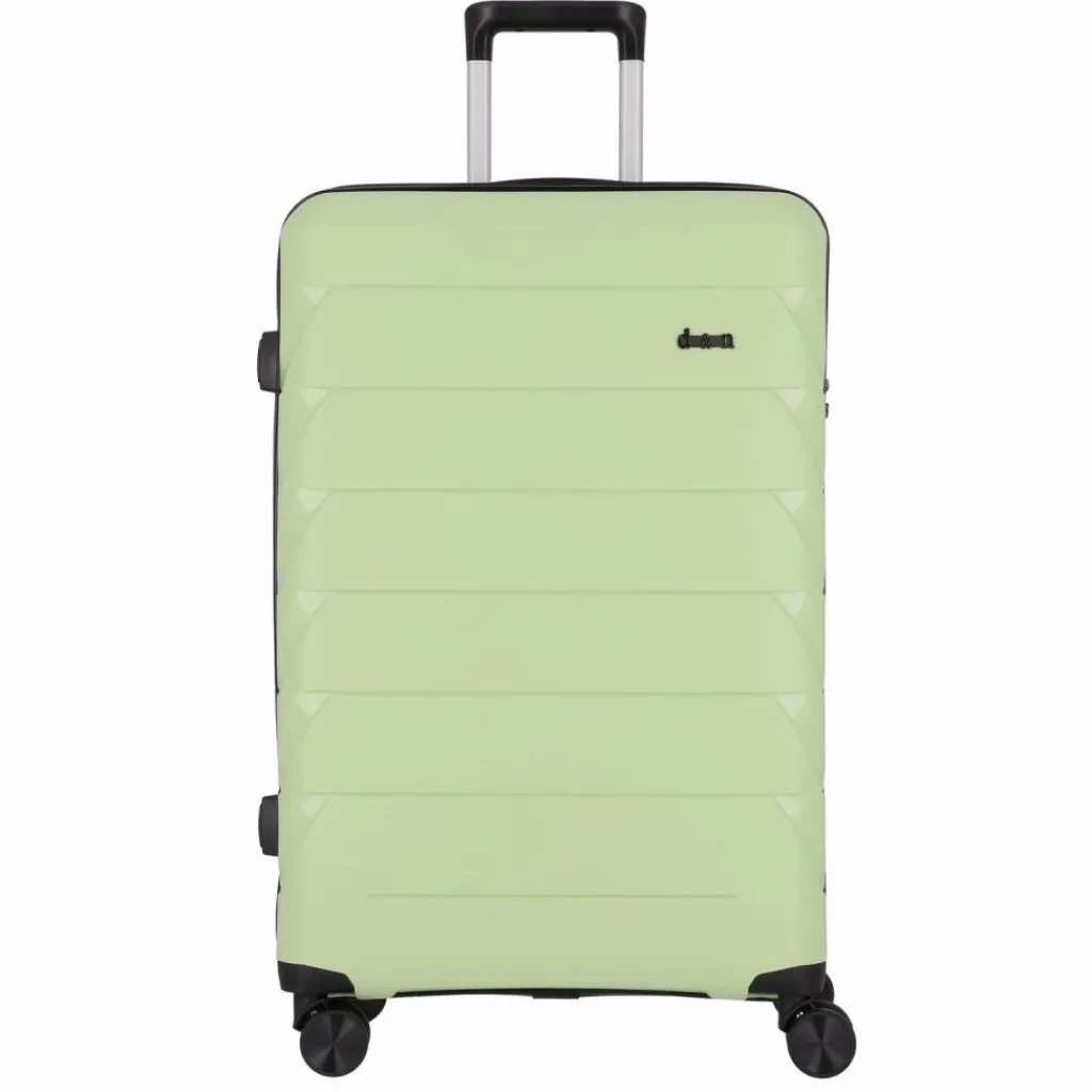 d&n 4-Rollen Koffer|Hartgepäck<Travel Line 4100 4 Rollen Trolley L 74 cm lime green