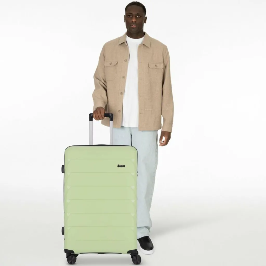 d&n 4-Rollen Koffer|Hartgepäck<Travel Line 4100 4 Rollen Trolley L 74 cm lime green
