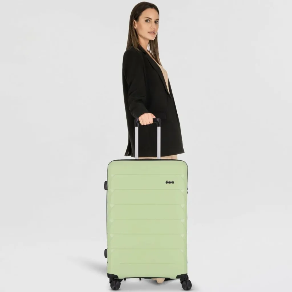 d&n 4-Rollen Koffer|Hartgepäck<Travel Line 4100 4 Rollen Trolley L 74 cm lime green