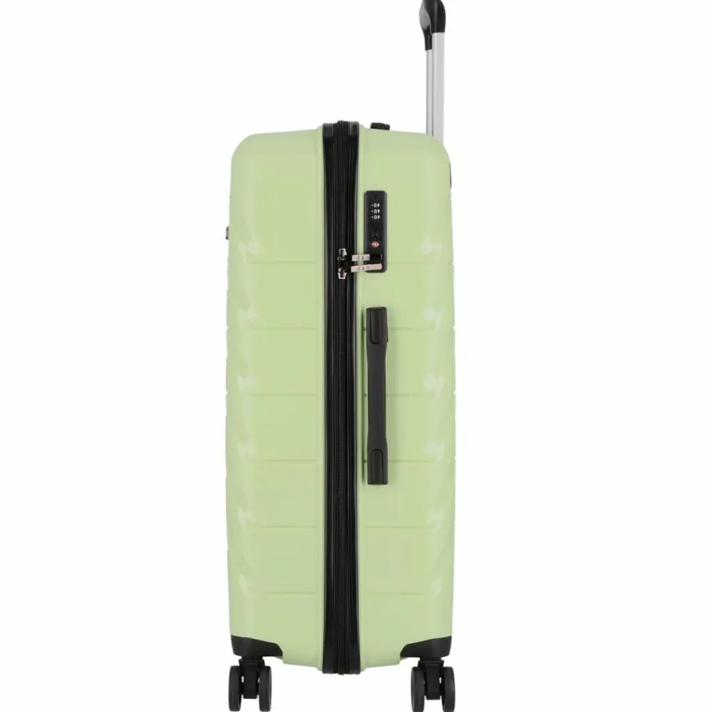 d&n 4-Rollen Koffer|Hartgepäck<Travel Line 4100 4 Rollen Trolley L 74 cm lime green