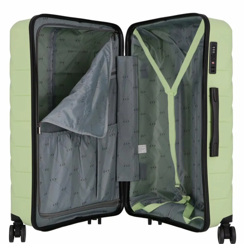 d&n 4-Rollen Koffer|Hartgepäck<Travel Line 4100 4 Rollen Trolley L 74 cm lime green