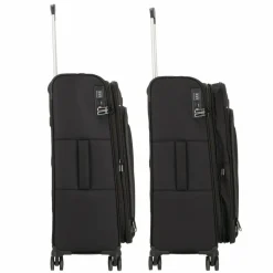 Sale d&n Travel Line 9504 4 Rollen Trolley M 67 cm mit Dehnfalte black