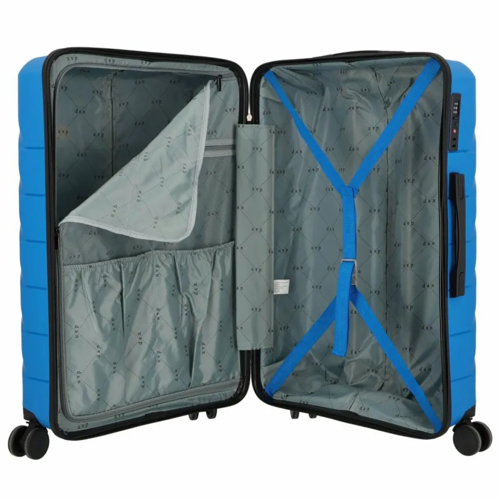 Outlet d&n Travel Line 4100 4 Rollen Trolley L 74 cm blue