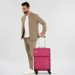 d&n Weichgepäck Kabinengepäck|4-Rollen Kabinentrolleys<Travel Line 6754 4-Rollen Kabinentrolley 55 cm pink