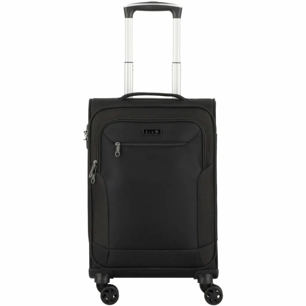Best d&n Travel Line 6854 4-Rollen Kabinentrolley 55 cm schwarz