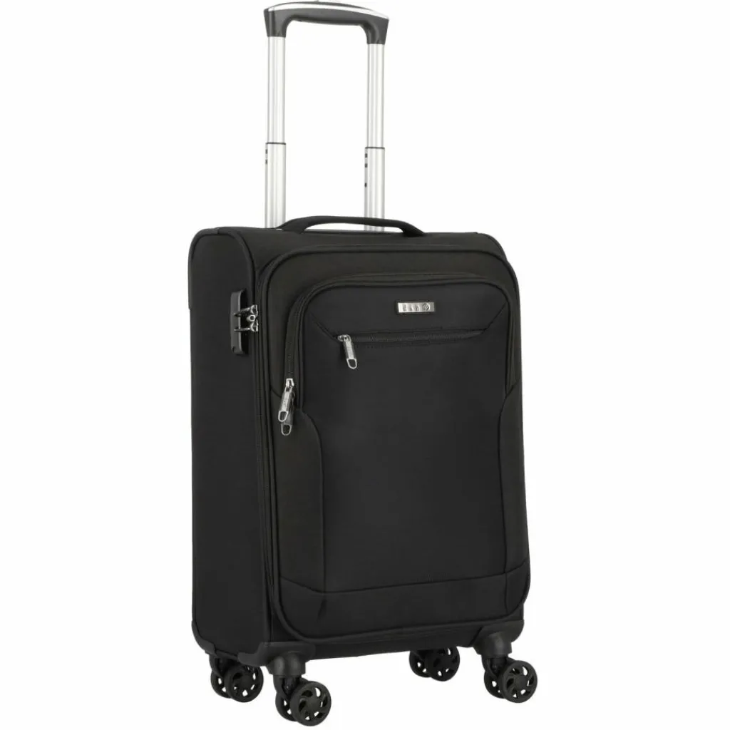 Best d&n Travel Line 6854 4-Rollen Kabinentrolley 55 cm schwarz