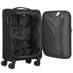 Best d&n Travel Line 6854 4-Rollen Kabinentrolley 55 cm schwarz