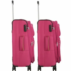 Clearance d&n Travel Line 6704 4-Rollen Kofferset 3tlg. pink