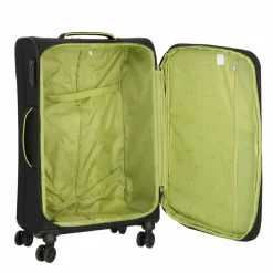 d&n Koffersets Als Weichgepäck|Koffersets 3-Teilig<Travel Line 6704 4-Rollen Kofferset 3tlg. schwarz